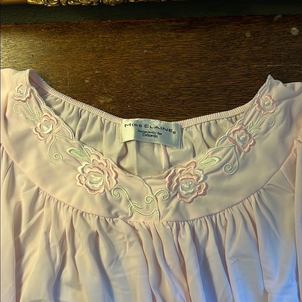 Miss Elaine Pink Embroidered Nightgown